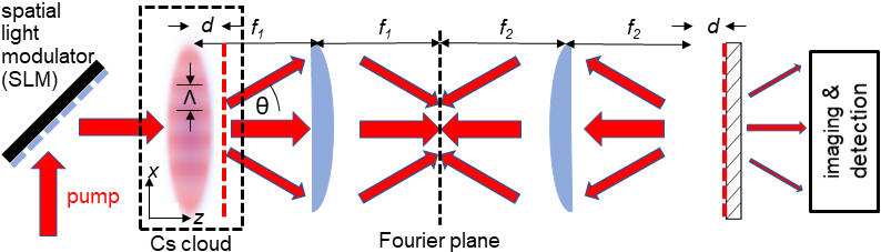 schematic of the experimental scheme for a Bose-Einstein
condensate in a single feedback mirror setup;